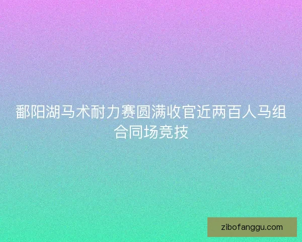 鄱阳湖马术耐力赛圆满收官近两百人马组合同场竞技